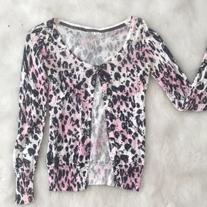 GUESS Leopard Button up Cardigan Size S
